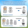 Gosknor 10pcs Sewer Jet Nozzle Kit with 1/4" & 3/8"