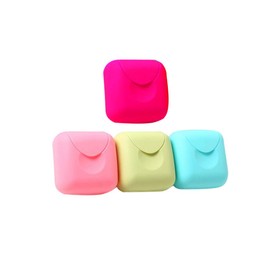 EXCEART Jabonera con Tapa Jabonera De 4 Piezas Jaboneras de Jaboneras Impermeables Porta Jabones Ligeros con Tapa para Ba?o de Tama?o S Jabonera Bandeja De Jabon