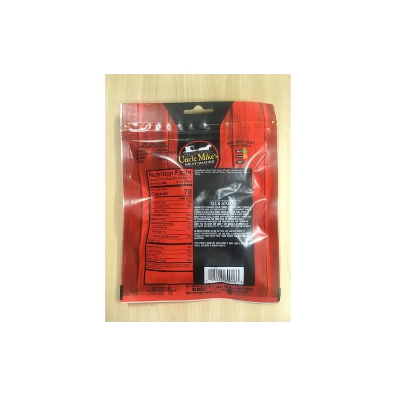 Uncle Mike's Beef Jerky Snacks - Gluten Free, 2 Bags,