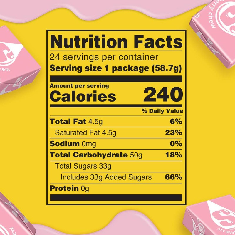 STARBURST All Pink Fruit Chews Candy Bulk Pack, 2.07 oz