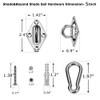 Shade&Beyond 316 Marine Grade Shade Sail Hardware Kit 5 inch