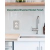 TREEWELL 6-Pack Duplex Outlet Cover Plate, Metal Wall Plates for