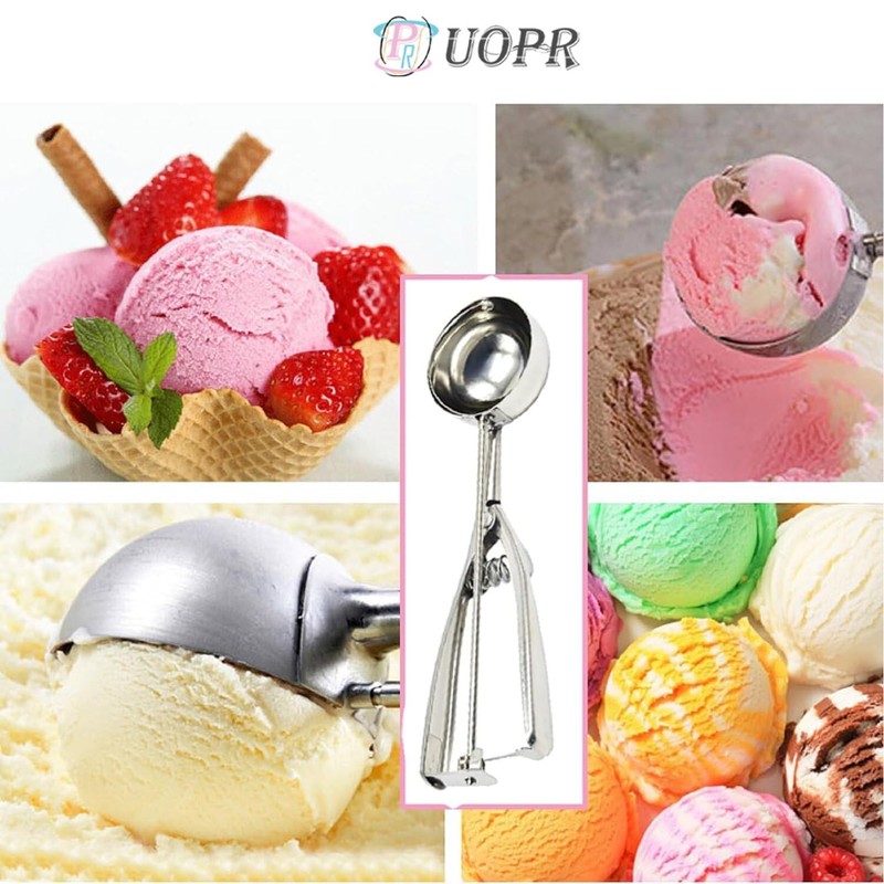 UOPR Ice Cream Spoons, Stainless Steel Material, Ice Cream Disher,