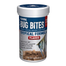 Fluval Bug Bites Tropical Fish Food, Flakes for Small to Medium Sized Fish, 1.59 oz., A7331