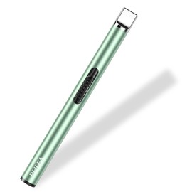 REIDEA Lighter S4 Electronic Candle Lighter USB Rechargeable with Security Lock, Windproof Fast Heat Sinking, Non-Slip Switch for Candle, Grill, Camping (Mint Green)