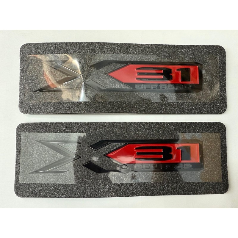 2PCS X31 Off Road Emblems 3D Rear Bodyside Badge Replacement