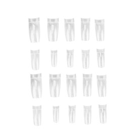 Baluue 500pcs Transparent Finished Nail Art Stickers French Style Fake Nail Tips Decals for Easy DIY Manicure Present for Women