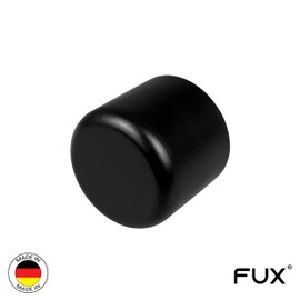 FUX 10 pieces plastic end caps for round furniture feet, 3mm-30mm, chair leg floor protectors, chair feet protectors, chair leg caps, rubber stoppers, garden furniture (outside-Ø: 12mm, black)