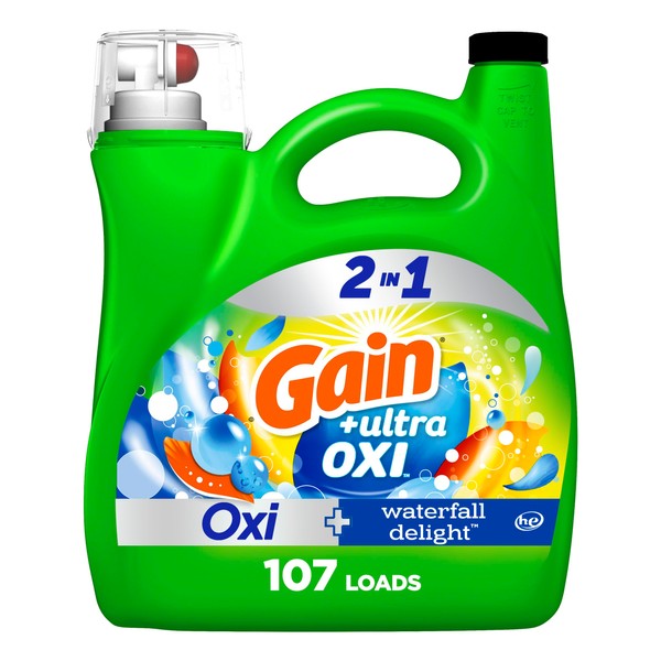 Gain Gain Ultra Oxi Liquid Laundry Detergent, 107 loads, 154