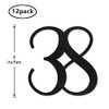 Black Glitter 38th Birthday Centerpiece Sticks, 12-Pack Number 38 Table
