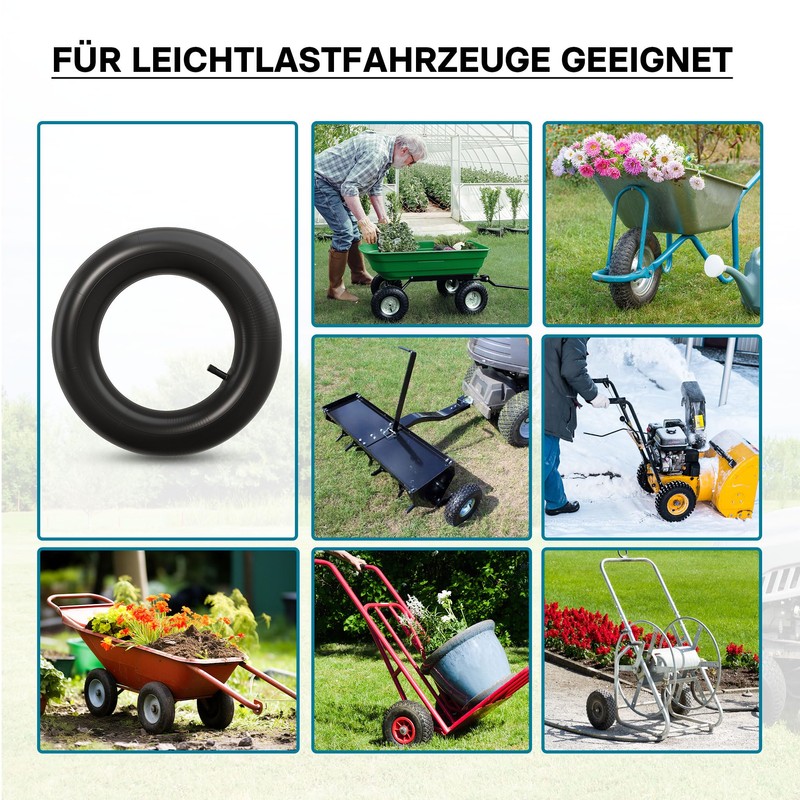 Standard inner tube for wheelbarrow size 400x100 4.00-8