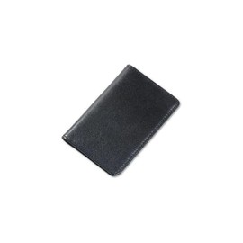 Samsill Samsill 81220 Regal Leather Business Card Holder, Case Holds 25 Business, Black