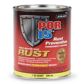 POR-15 Rust Preventive Coating, Stop Rust and Corrosion Permanently, Anti-rust, Non-porous Protective Barrier, 32 Fluid Ounces, Semi-gloss Black