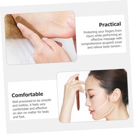 Gatuida 2sets Wooden Massage Bar Multi Functional Foot Care Massagers for Reflexology and Durable Natural Easy to Use for Relaxation and Relief 4pcs*2