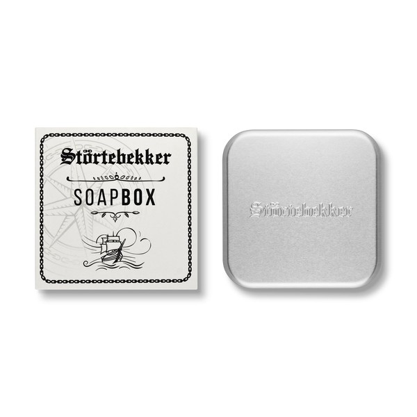 Störtebekker® Premium Soap Box with Draining Rack for Shaving Soap and Solid Shampoo – Soap Dish for Travel – Soap Dish with Drain – Solid Shampoo Soap Box – Metal Tin – Soap Box