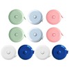 CWPFVQA Pack of 10 Round Automatic Retractable Tape Measure, Mini