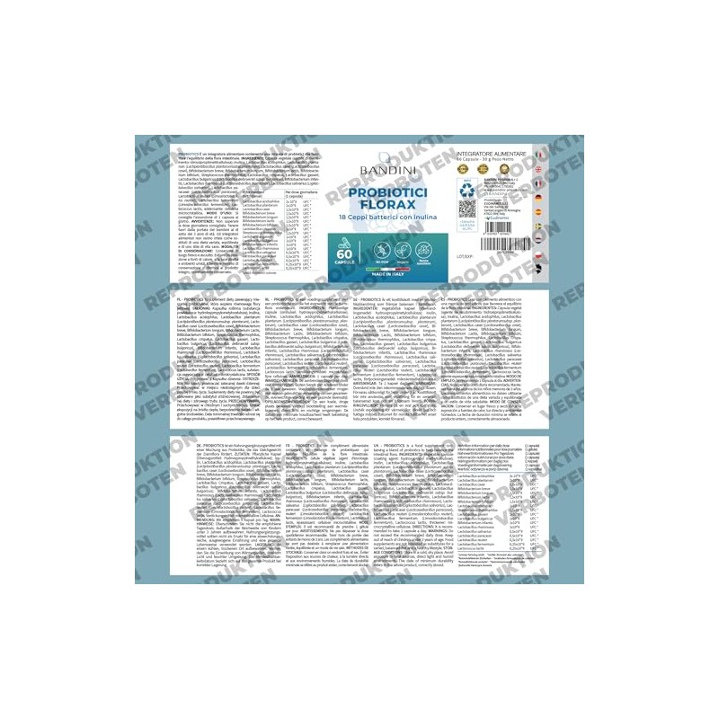 Bandini Florax Probiotics Cultural Complex with 20 Billion CFU /