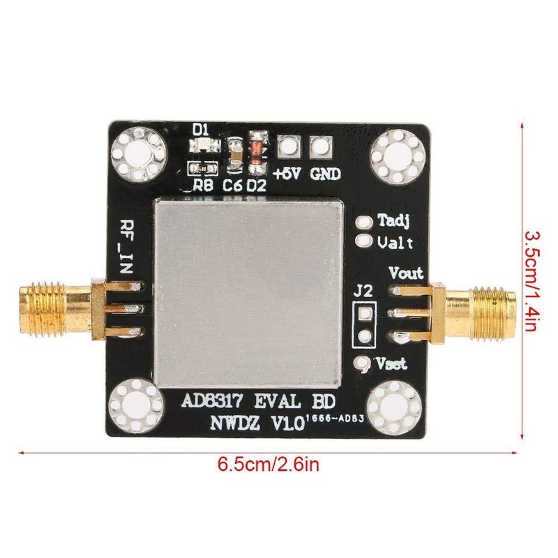 KSTE AD8317 1M-10GHz 60dB RF Power Meter Logarithmic Detector Controller