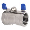 1in Full Port Ball Valve Stainless Steel Butterfly Shape Double