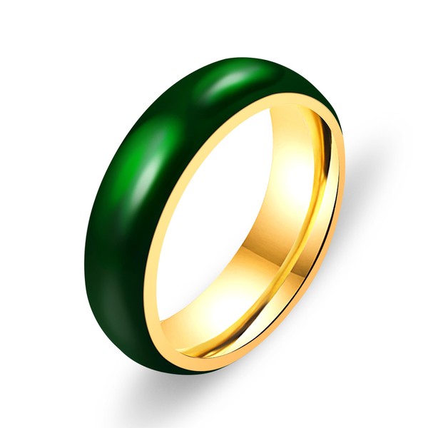 Tobestu 6mm Chalcedony Enamell Ring for Men and Women's Love