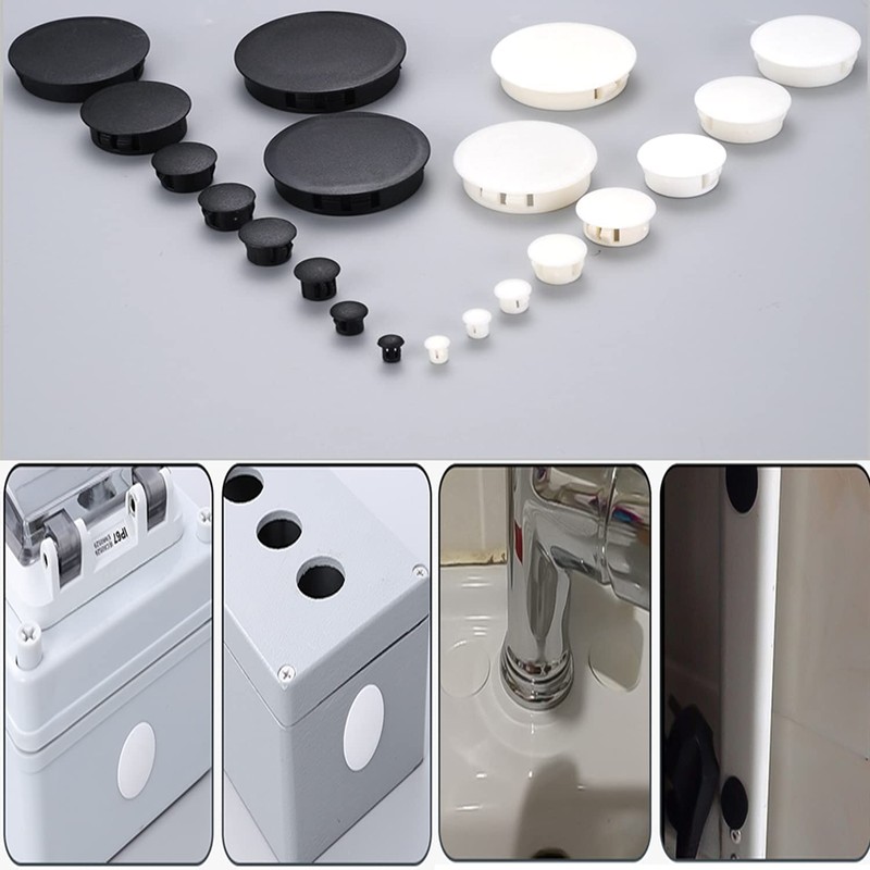 Fielect 10pcs Hole Plugs White 3/4 Inch (19mm) Plastic Hole