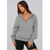 PRETTYGARDEN Women's 2025 Fall Hooded Sweatshirts Long Sleeve Half Zip