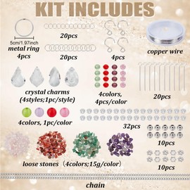 BEUNITONE 200 Pcs Sun Catcher Crystal DIY Tree of Life Sunshine Catchers Kit for Window Indoors DIY Sun Catchers Making Kits for Wall Hanging Dream Catchers for Car Rainbow Maker Garden Home Decor