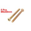 Sourcingmap a15062400ux0151 M6 x 60mm Threaded Hex Hexagon Socket Head