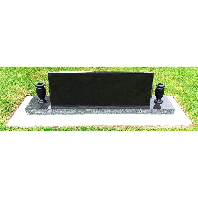 Optimum Memorial Cemetery Flower Vase - Plastic (Black Granite) with