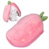 Reversible Bunny Plush Toy Throw Pillow Children Cute Cartoon Animal