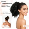 LEEONS Drawstring Ponytail for Black Women, 10 Inch Afro Kinky