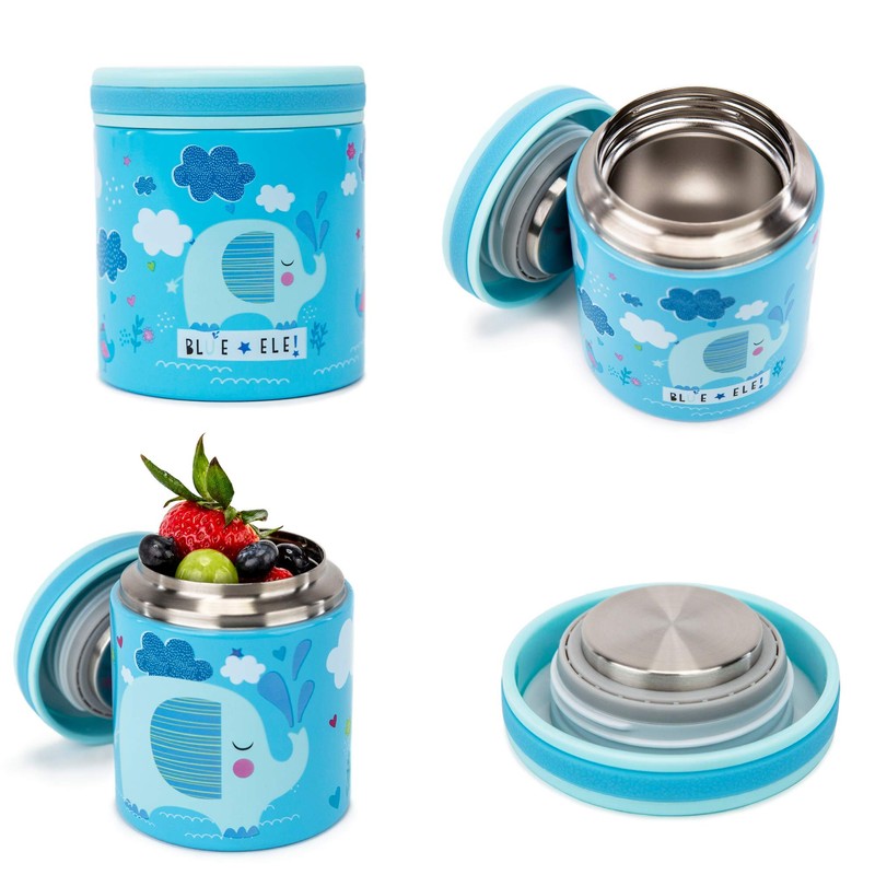 BLUE ELE Vacuum Insulated Jar & Thermos, BPA-Free Lunch Containers,