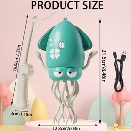 YOUYIKE Montessori Baby Toy 6-12 Months, Octopus Baby Toy, Crawling Toy, Musical Tummy Time Toys for Boys Girls (Green 2)