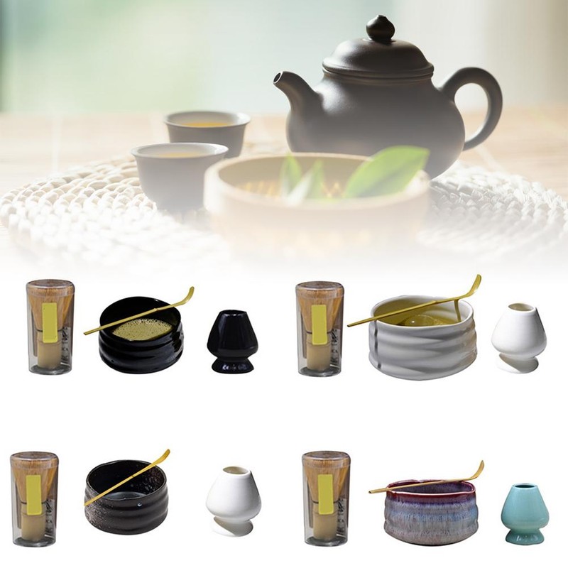 Matcha Tea Whisk Set Matcha Bowl Traditional Scoop Tea Brush