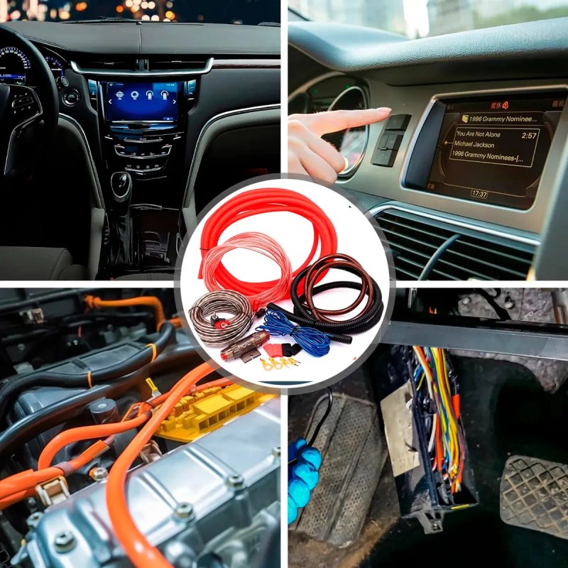 Kit Amplificador Instalacion Cable Rca Audio Auto 4ga