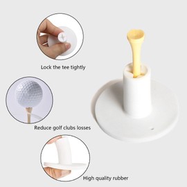 Dgwerko Rubber Golf Holder Set for Driving Range, Golf Rubber Tees Practice for Golf Hitting Mats Outdoor Indoor, 1.5 Inch Holder Tees, Universal with Artificial Turf Golf Mats