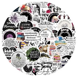 50 Pcs Dark Romantic Vinyl Stickers,Dark Graffiti Stickers,Vinyl Waterproof Sticker for Kids Teens Girls,for Phone Laptop Bottles Skateboard Computer Phone Luggage Guitar Gifts Sticker