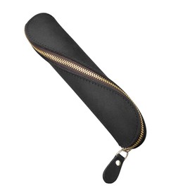 Leather Pencil Case, S Shape Vintage Pencil Case, Pen Case, Pen Holder, Leather Case, Pen Case with Zip for School, Work, Office