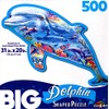 Big Dolphin Shaped 500 Piece Puzzle