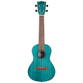 Kala Brand Music Co. Watercolor Meranti Collection, 4-String Ukulele, Right, Blue, Concert (KA-MRT-BLU-C)