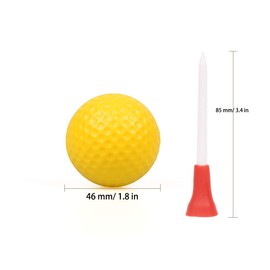 40 Pack Foam Golf Practice Golf Balls, Realistic Feel and Limited Flight Training Practice Golf Balls for Indoor or Outdoor with 10 Golf Ball Tees(Mixed Color)