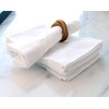CleverDelights Heavyweight 20" White Hemstitch Dinner Napkins - 4 Pack