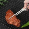 Multipurpose Stainless Steel Cooking Tongs for Camping and Mukbang Meat Tongs 5ea