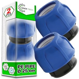 Polypropylene PP Fitting Plugs Diameter 25 mm for Polyethylene PE Pipe - Pack of 2 ONIX TECH