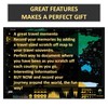 Global Walkabout Scratch Off Map with colours background – Deluxe