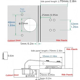 Pack of 2 90 Degree Soft Close Hinges for Cabinet Doors, 3D Adjustable Hidden Cabinet Hinges, Hinges for Kitchen Cupboard, Wardrobe