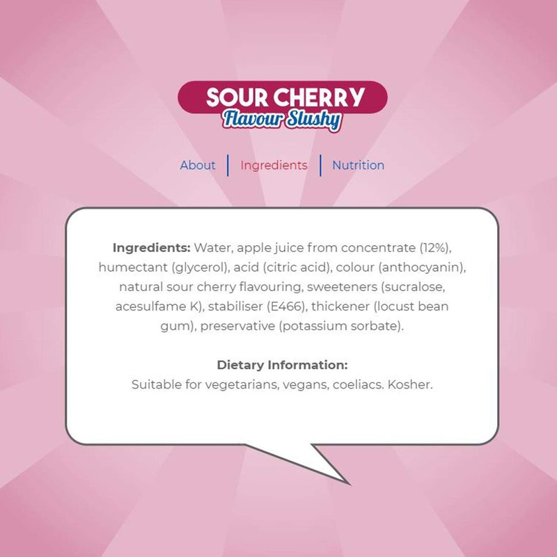 Slush Puppie Pouches Sour Cherry 6 Pack