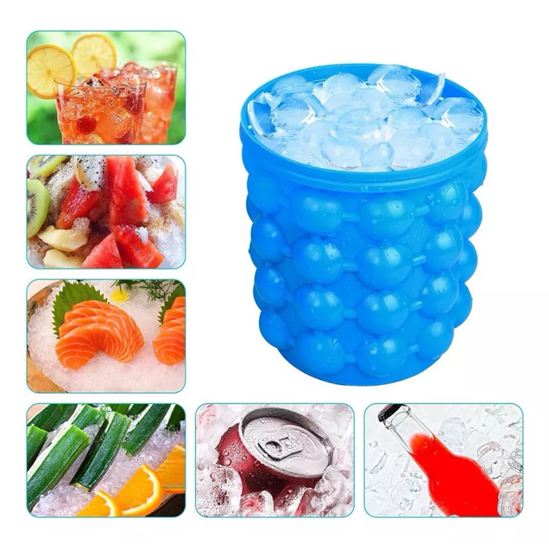 CL Molde Silicon Para Hacer Hielos Ice Cube Bote Para