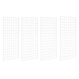 7RiversART Gridwall Panels, Heavy Duty Grid Panel for Retail Display Wall, 2' Width x 4' Height, White, 4 Pack