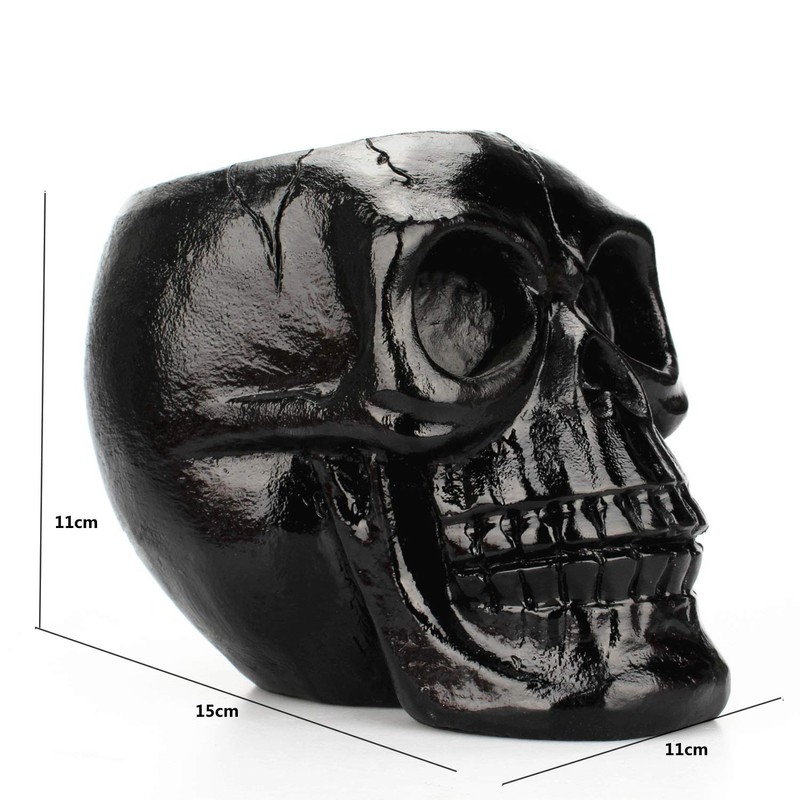 Queen-b Multi-Stand Black Skull Pen Makeup Brush Stand Desktop Cool